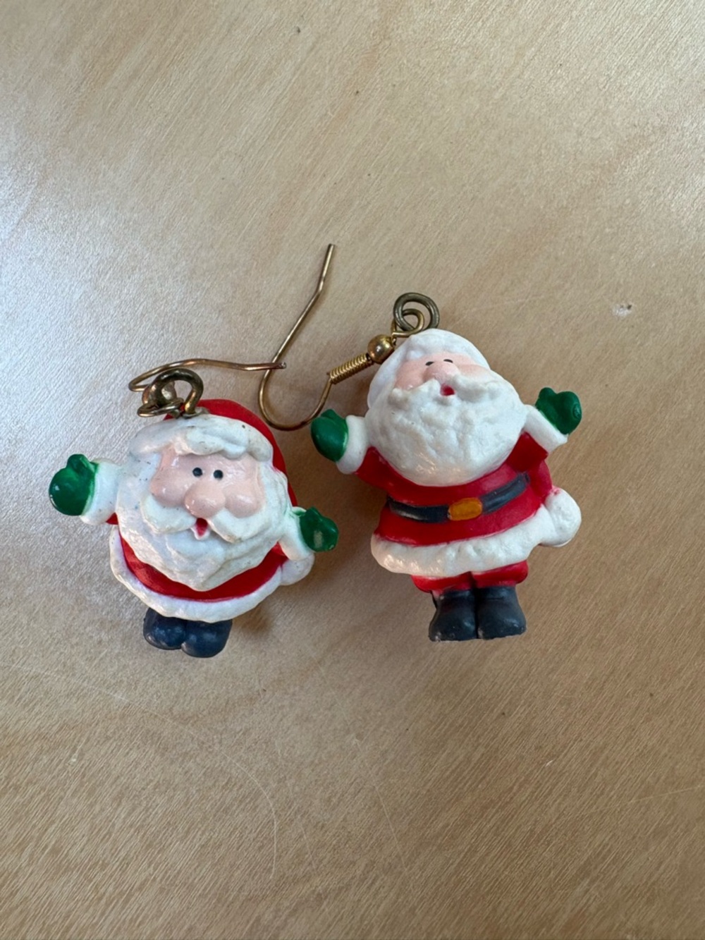 Vintage Dangling Earrings Santa Claus Dangle Christmas